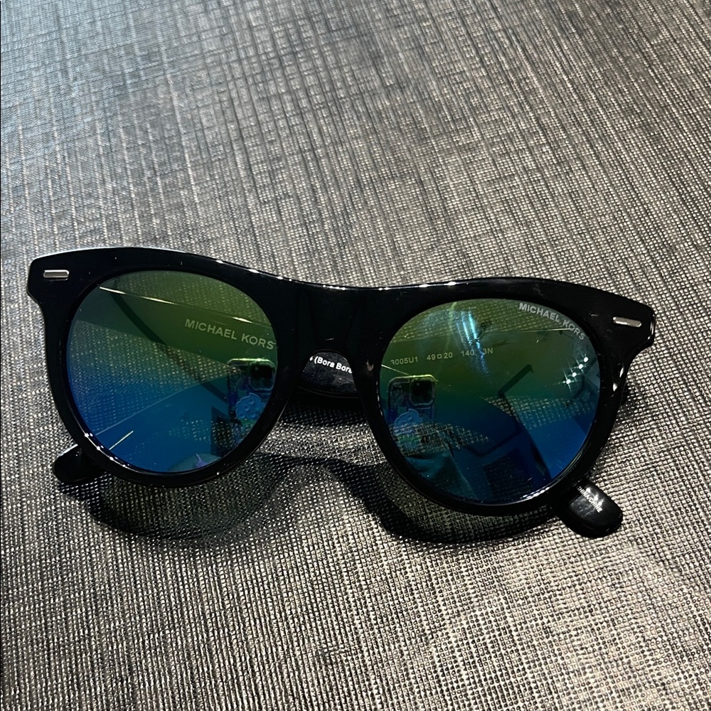 Michael Kors Black Frame Sunglasses with Reflective Lenses